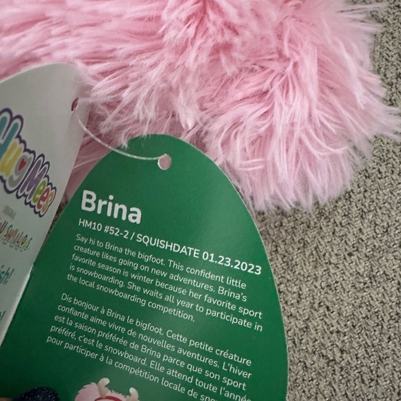 Nwt Squishmallow 10"BRINA Bigfoot hug mees - Picture 5 of 5